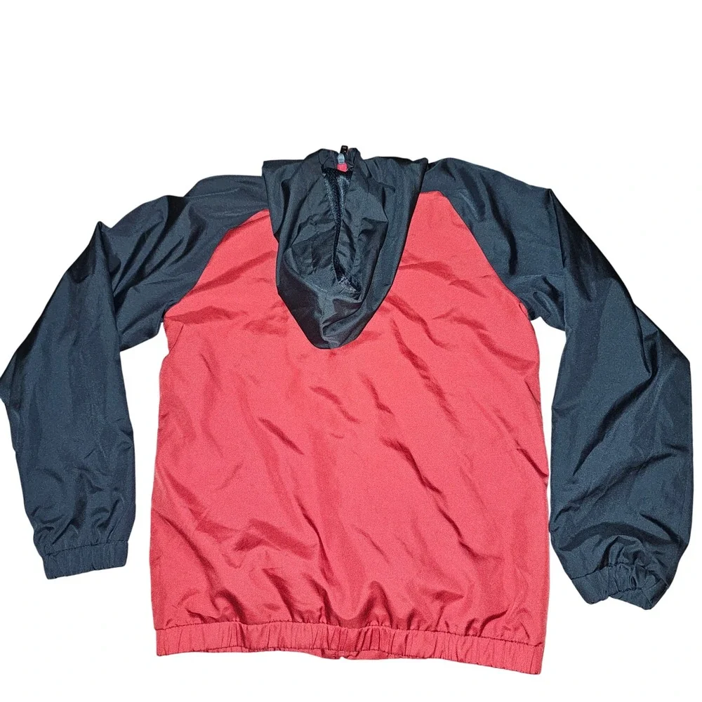 Jordan Red‎ Black Full Zip Hooded Lightweight Jacket Kids Athleisure